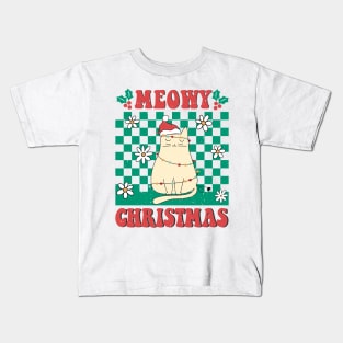 Meowy Christmas Sublimation Kids T-Shirt